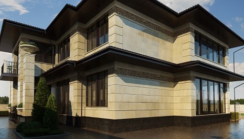 Фасады из дагестанского камня